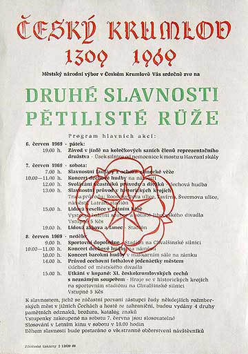 Slavnosti Slavnosti pětilisté růže 1969, plakát