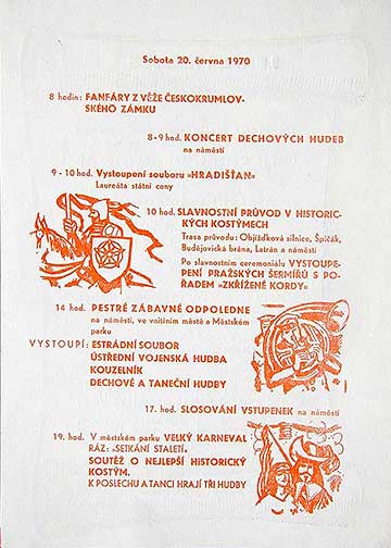 Slavnosti Slavnosti pětilisté růže 1970, plakát
