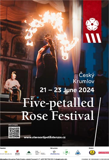 Slavnosti pětilisté růže 2024, plakát anglicky