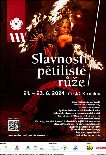 Slavnosti pětilisté růže 2024, plakát česky