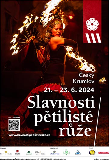 Slavnosti pětilisté růže 2024, plakát česky