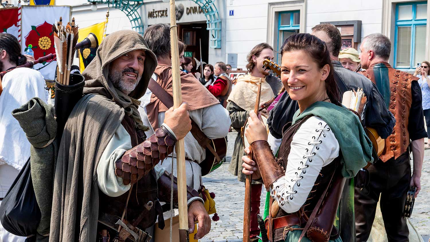 Historischer Festumzug Durch die Stadt Český Krumlov